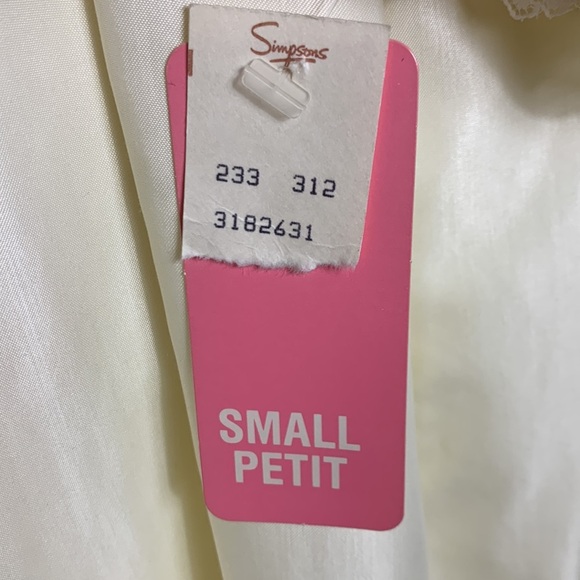 Vintage French Maid Pale Yellow Night Gown, women size S NWT - Picture 6 of 16